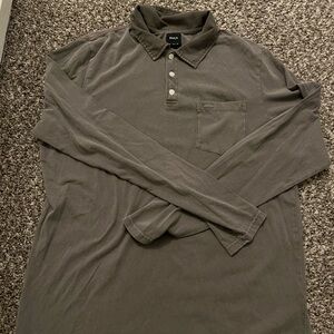 RVCA Men's Charcoal Button Down Shirt